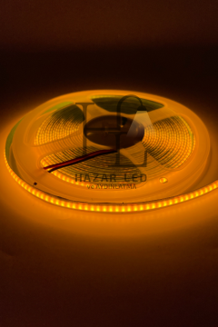 12V 8MM 320 Ledli Esnek Cob Şerit Led Sarı (Amber) IP20 5 Metre
