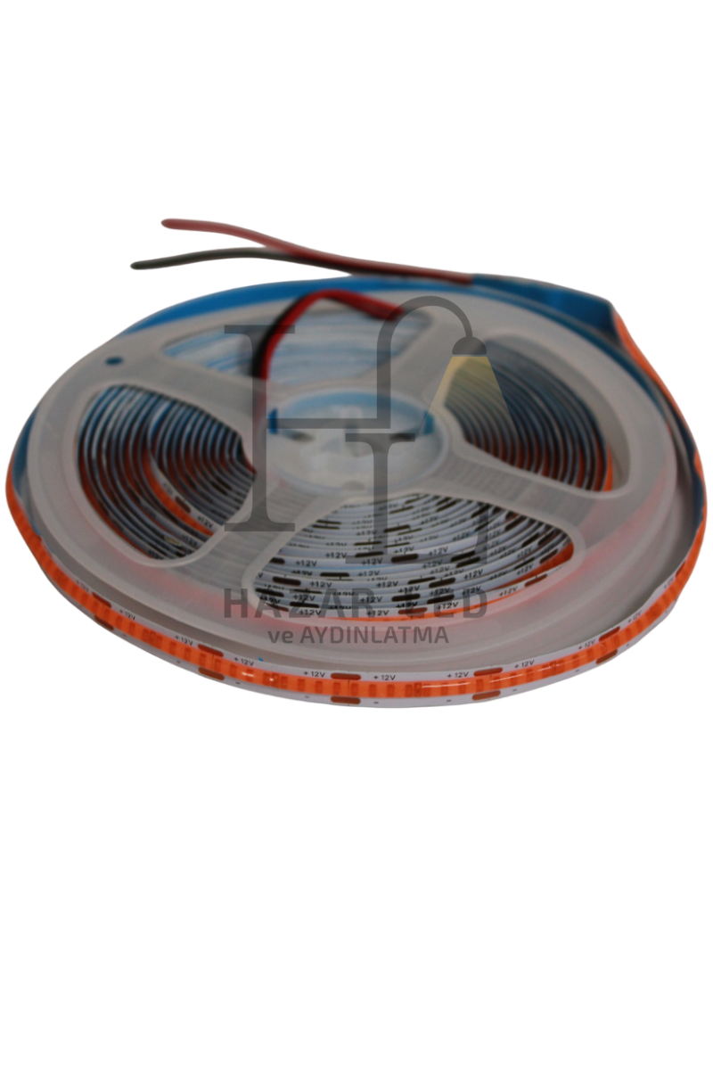 12V 8MM 320 Ledli Esnek Cob Şerit Led Pembe IP20 5 Metre
