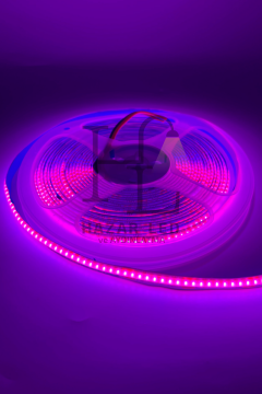 12V 8MM 320 Ledli Esnek Cob Şerit Led Pembe IP20 5 Metre