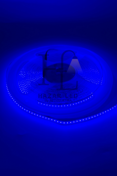 12V 8MM 320 Ledli Esnek Cob Şerit Led Mavi IP20 5 Metre