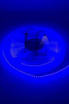 12V 8MM 320 Ledli Esnek Cob Şerit Led Mavi IP20 5 Metre
