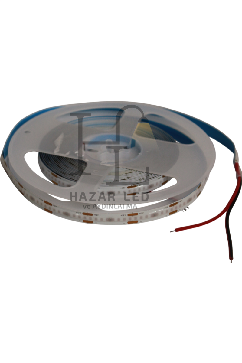 12V 8MM 320 Ledli Esnek Cob Şerit Led Yeşil IP20 5 Metre