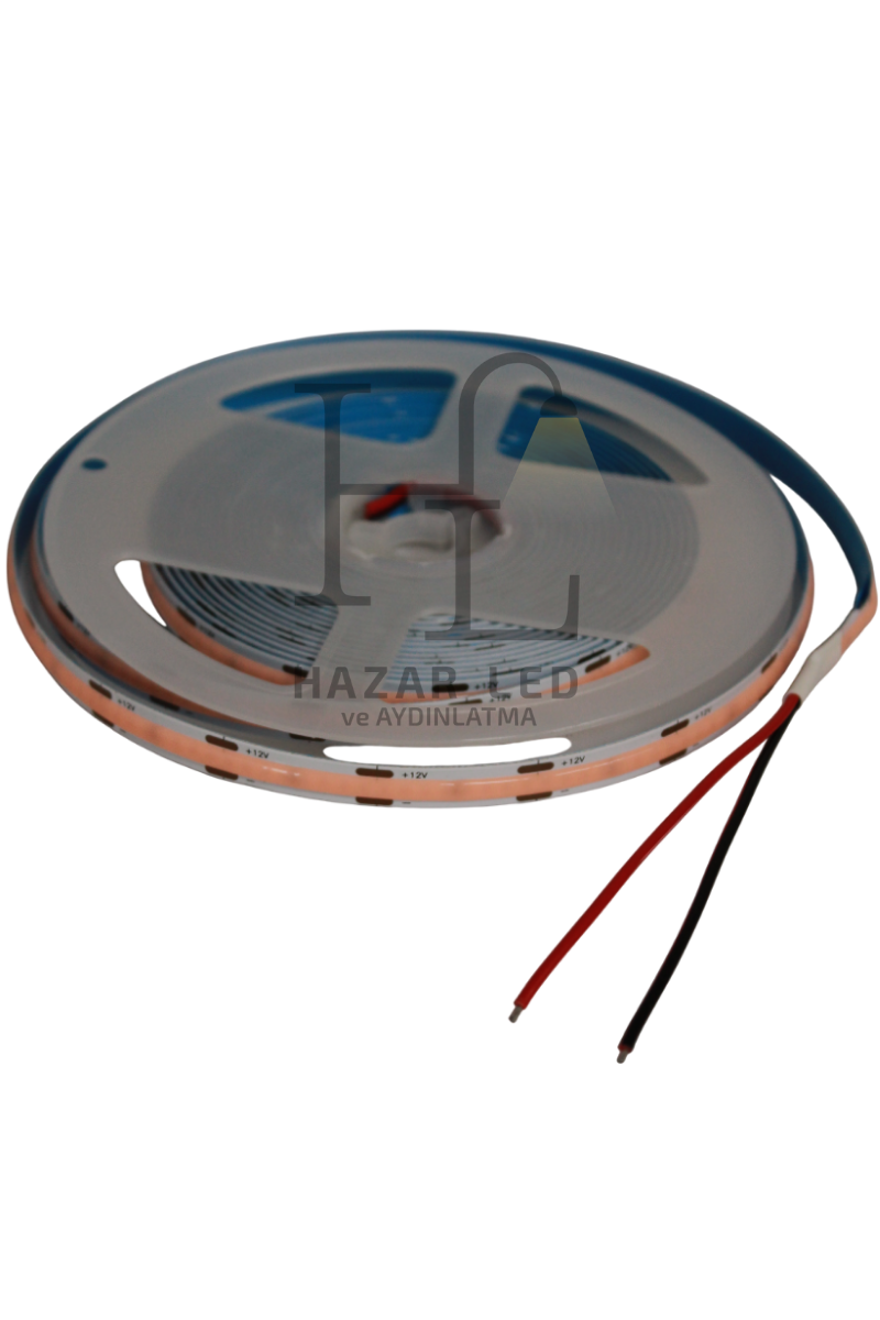 12V 8MM 320 Ledli Esnek Cob Şerit Led Mor IP20 5 Metre