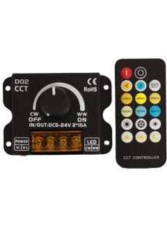 5-24 Volt 17 Tuşlu CCT-Tunable Led Kontrol Kumandası İki Kanal Led Dimmer