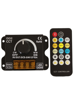 5-24 Volt 17 Tuşlu CCT-Tunable Led Kontrol Kumandası 2 Kanal Led Dimmer