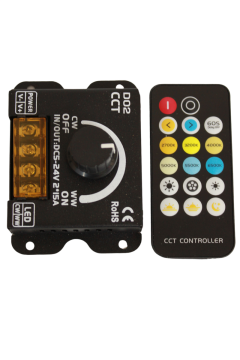 5-24 Volt 17 Tuşlu CCT-Tunable Led Kontrol Kumandası 2 Kanal Led Dimmer