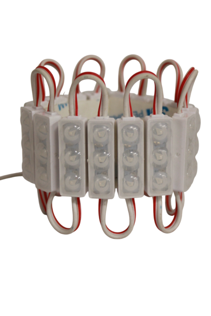12 Volt 0,48 Watt 3'lü Mercekli Mini Modül Led Mavi Dış Mekan IP67 (10 Adet)