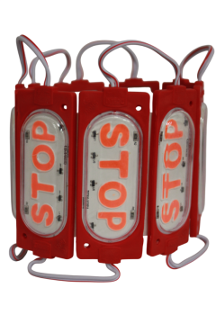 12 Volt 6 Watt Kırmızı Stop Yazılı Animasyonlu Çakar Modül Led (5 Adet)