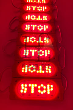 12 Volt 6 Watt Kırmızı Stop Yazılı Animasyonlu Çakar Modül Led (5 Adet)