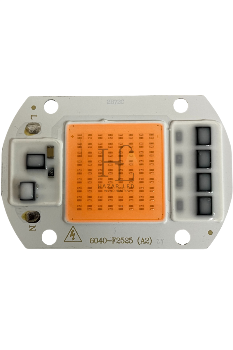 220 Volt 50 Watt Cob Led Projektör Çipi Pembe