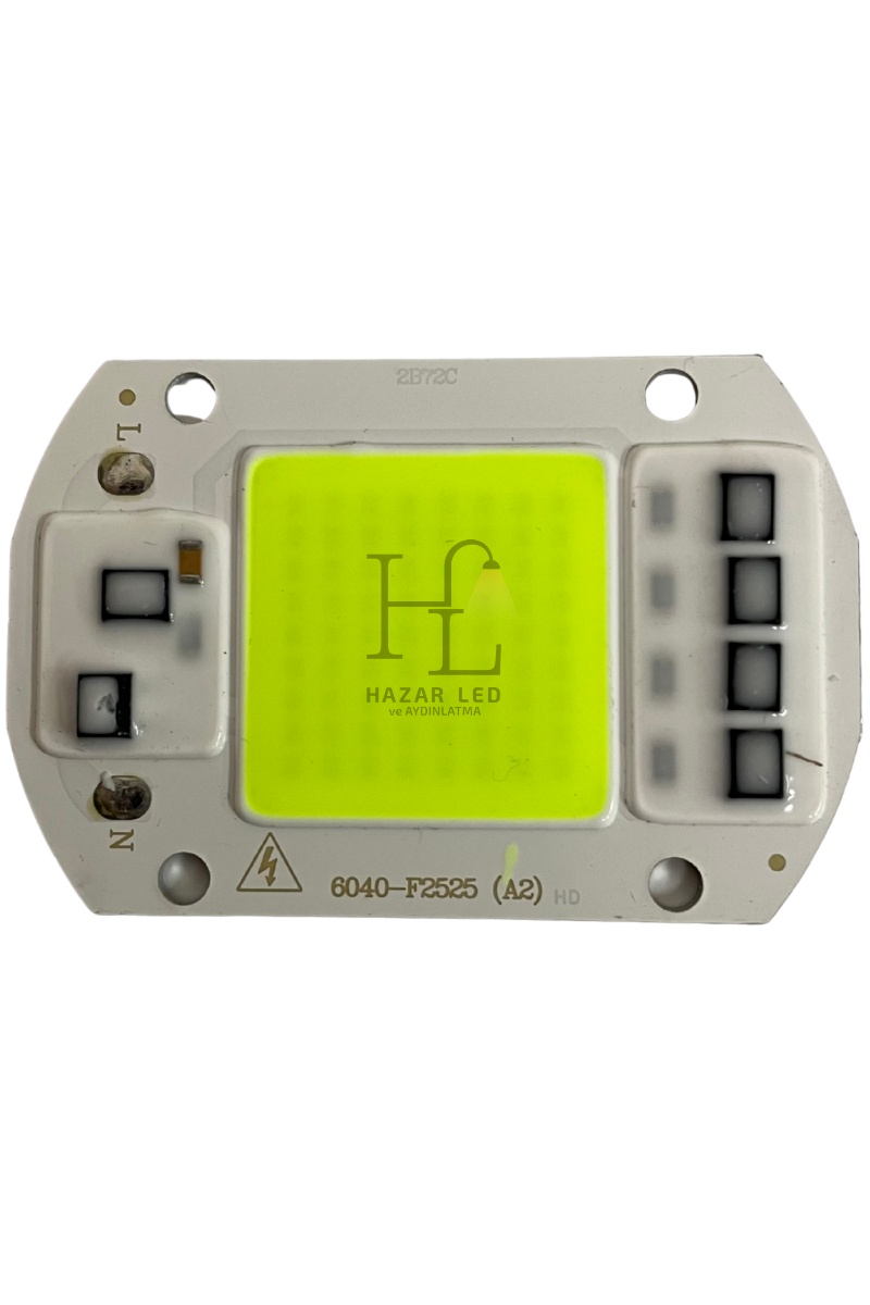 220 Volt 50 Watt Cob Led Projektör Çipi Yeşil