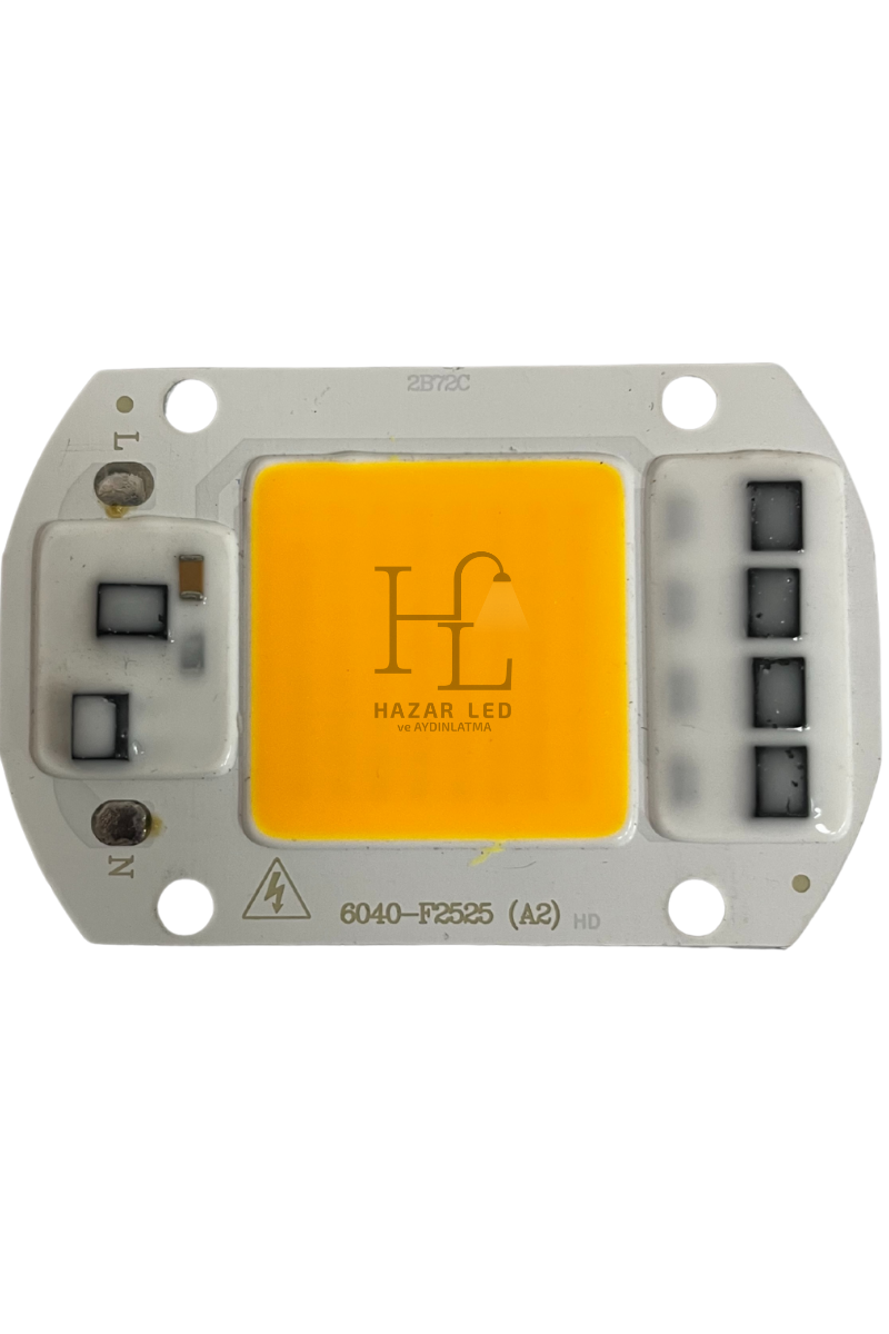 220 Volt 50 Watt Cob Led Projektör Çipi Sarı (Amber)