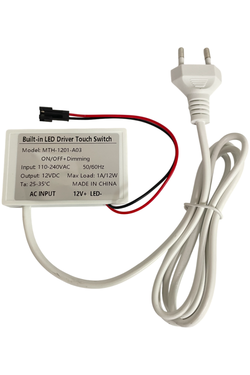 220 Volt Girişli Dokunmatik (Touch) Ayna Arkası Sensör 12V 1A Banyo Aynası Sensörü Mobilya Sensörü