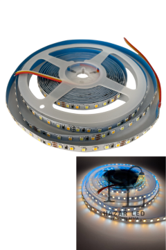 12 Volt 2835 SMD 120 Ledli Tunable Çift Renkli Şerit Led CCT IP20 İç Mekan 5 Metre