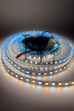 12 Volt 2835 SMD 120 Ledli Tunable Çift Renkli Şerit Led CCT IP20 İç Mekan 5 Metre