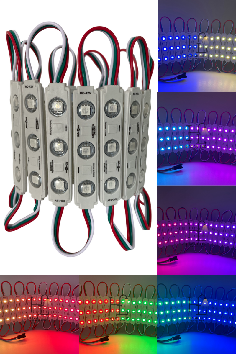 12 Volt WS2811 ARGB Adreslenebilir Pixel Modül Led (20 Adet)