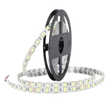 12 Volt 3 Çipli Gün Işığı Şerit Led İç Mekan IP20 M/60 Led 5 Metre