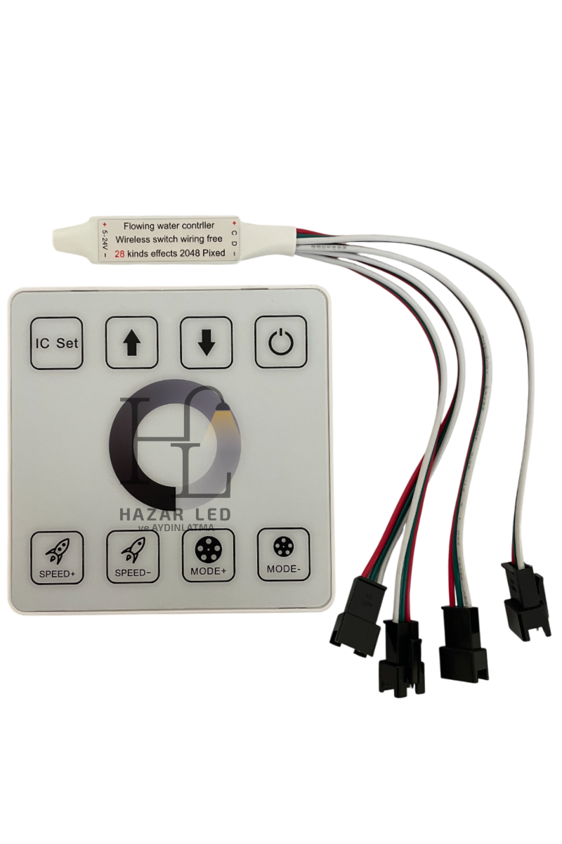 5-24 Volt Tek Renk Pixel Şerit Led Kontrol Duvar Tipi 4 Çıkışlı WS2811