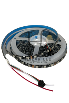 12 Volt WS2811 ARGB Adreslenebilir Pixel Şerit Led IP65 Dış Mekan Magic Led 60 Ledli 5 Metre