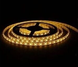 12 Volt 3 Çipli 5050 Dış Mekan IP65 Sarı (Amber) Şerit Led M/60 Led 5 Metre