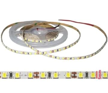 12 Volt 5 Metre 5 MM 120 Ledli 2835 Gün Işığı Şerit Led (İnce Pcb’li)