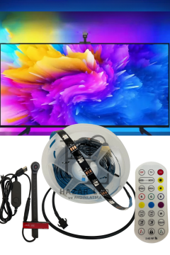 TV Arkası Şerit Led Ambiyans Aydınlatma Ambilight RGB Akıllı TV Ekran Senkronizasyonu 5M