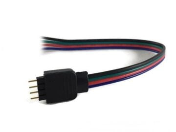 RGB Şerit Led İçin Soketli Kablo 4 Pin Erkek İğneli (5 Adet)