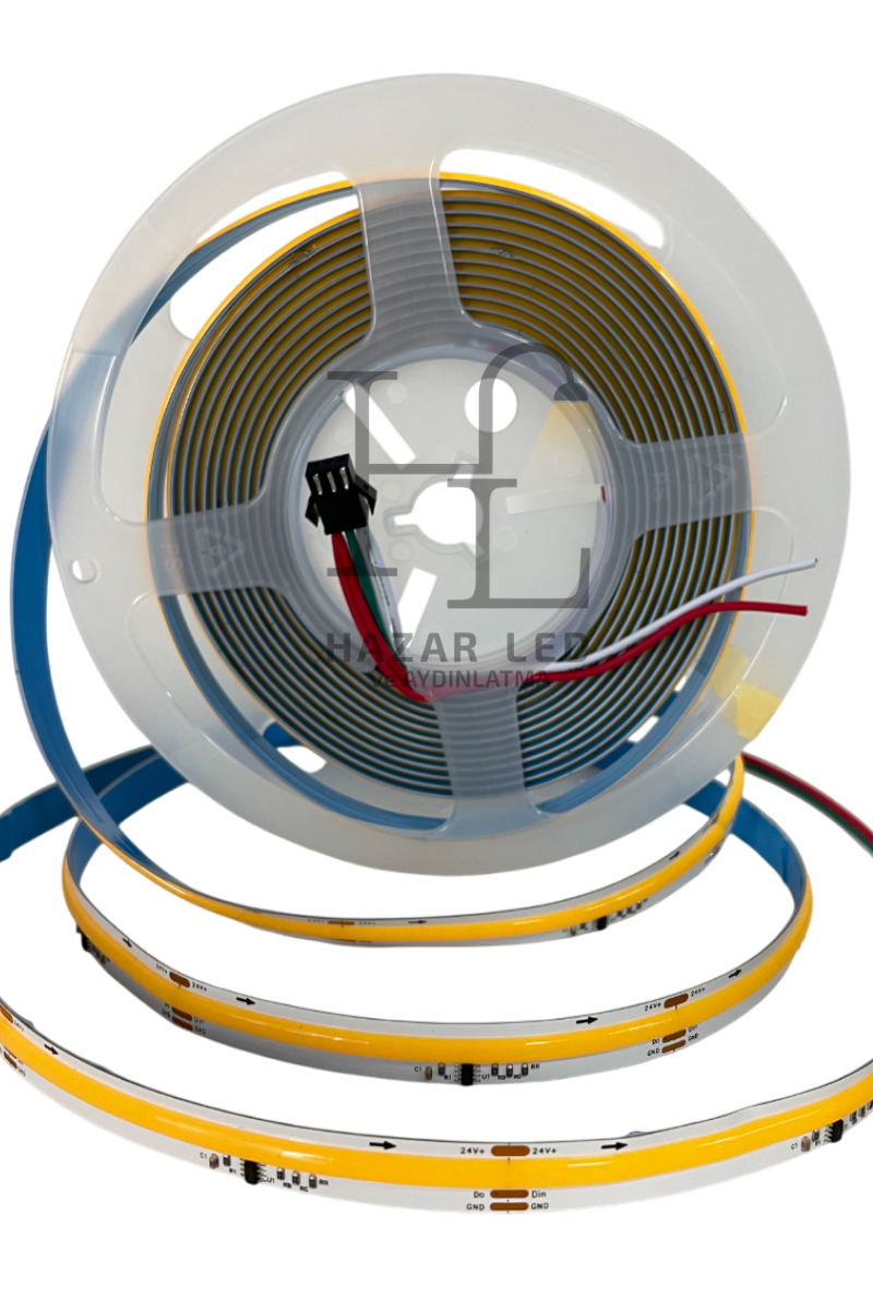 24V 10MM 360 Ledli Pixel Cob Şerit Led Gün Işığı IP20 5 Metre