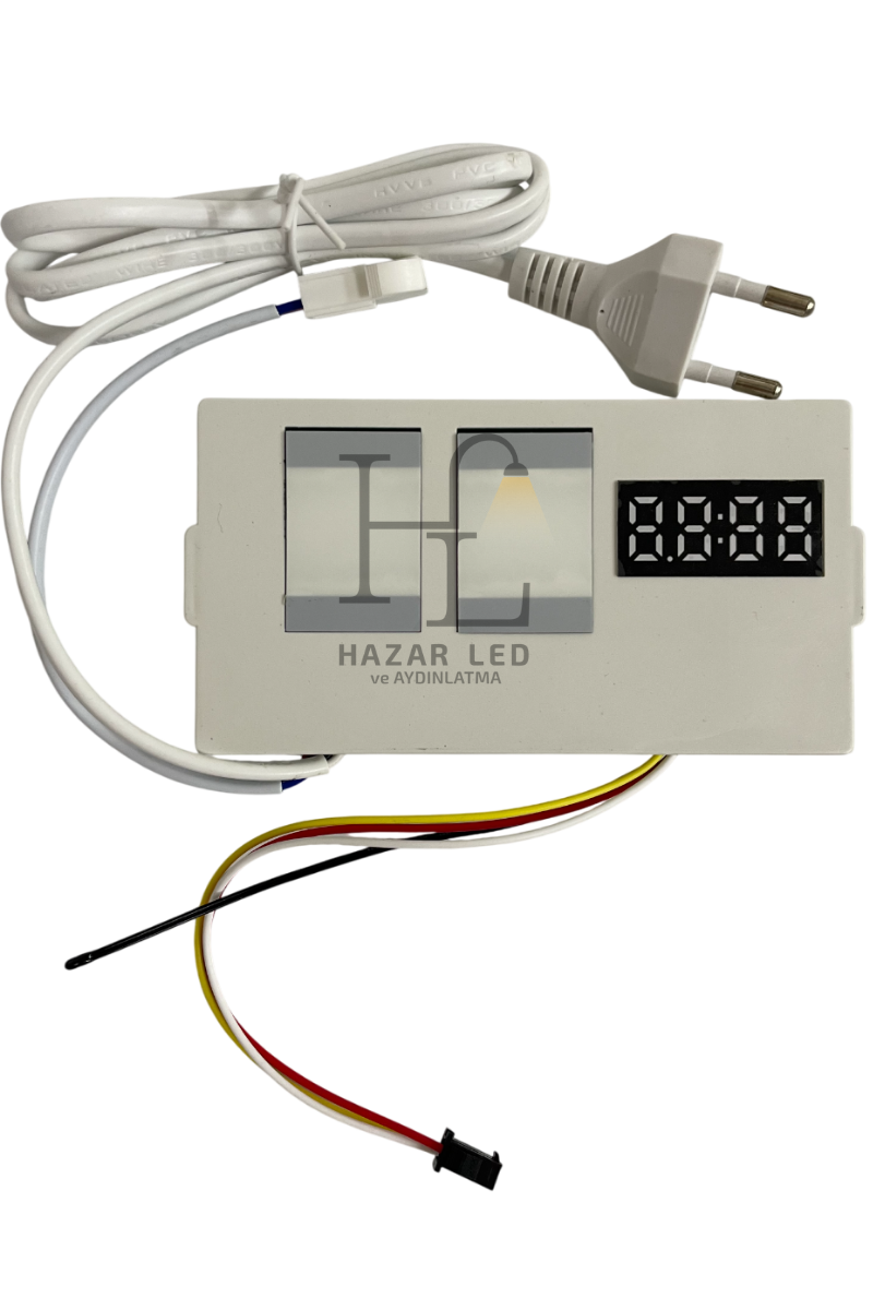 220 Volt Girişli Tunable Dokunmatik (Touch) Ayna Arkası Sensör Saat Termometre (Buğu Önleyici Eklenebilir) 12V
