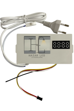 220 Volt Girişli Tunable Dokunmatik (Touch) Ayna Arkası Sensör Saat Termometre (Buğu Önleyici Eklenebilir) 12V