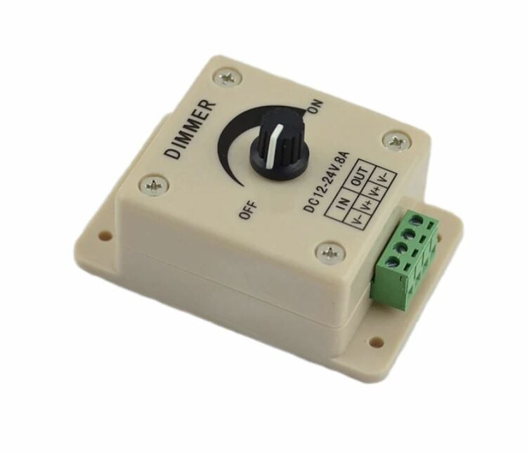 12-24 Volt Manuel Led Dimmer 8 Amper Şerit Led Dimmer