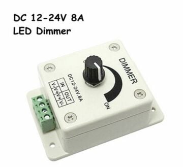 12-24 Volt Manuel Led Dimmer 8 Amper Şerit Led Dimmer