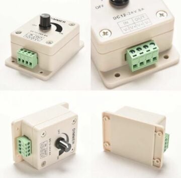 12-24 Volt Manuel Led Dimmer 8 Amper Şerit Led Dimmer