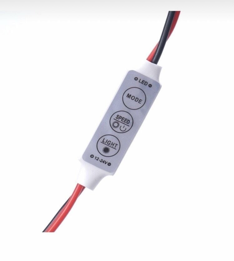 5-24 Volt 3 Tuşlu Mini Dimmer Flaşör Led Animasyon Devresi