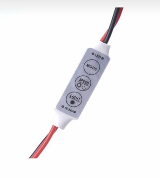 5-24 Volt 3 Tuşlu Mini Dimmer Flaşör Led Animasyon Devresi