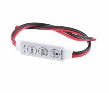 5-24 Volt 3 Tuşlu Mini Dimmer Flaşör Led Animasyon Devresi