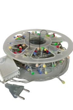 50 Metre RGB İp Led Işık IP20 İç Mekan Eklenebilir Fonksiyonlu Şeffaf Kablolu Dekoratif Led Işık Yılbaşı Süsü