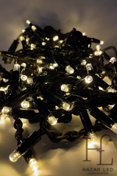 2.5 Metre Saçak Led Gün Işığı 152 Ledli 24 Saçaklı Eklenebilir IP65 Dış Mekan Siyah Kablolu Dekoratif Led Işık Yılbaşı Süsü