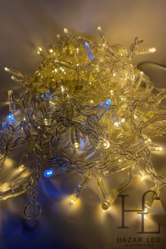 2.5 Metre Saçak Led Gün Işığı Beyaz Flaşlı 152 Ledli 24 Saçaklı Eklenebilir IP65 Dış Mekan Şeffaf Kablolu Dekoratif Led Işık Yılbaşı Süsü