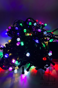 10 Metre 100 Ledli RGB İp Led Eklemeli Fonksiyonlu Dekoratif Led Işık Yılbaşı Süsü Çam Ağacı Işığı