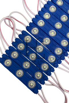 12 Volt 1.2 Watt 3’lü Mercekli 2835 Modül Led Turkuaz (10 Adet)