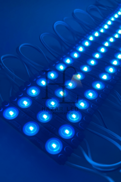 12 Volt 1.2 Watt 3’lü Mercekli 2835 Modül Led Turkuaz (10 Adet)