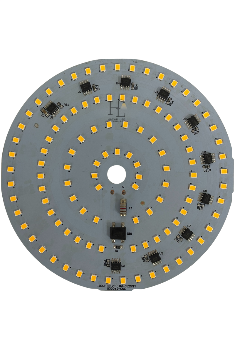 220 Volt 100 Watt SMD 2835 Ledli Hazır Projektör Ledi Gün Işığı Yuvarlak PCB Avize Ledi