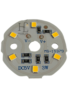 5 Volt 3 Watt SMD 2835 Ledli Hazır Projektör Ledi Gün Işığı Yuvarlak PCB Avize Ledi 33MM (3 Adet)