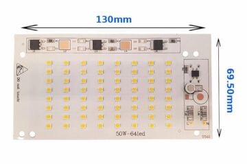 220 Volt 50 Watt SMD 2835 Ledli Hazır Projektör Ledi Beyaz Hazır Projektör PCB