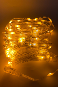 10 Metre Sarı (Amber) Peri Led Işık IP64 Dış Mekan Jack Eklemeli Dekoratif Led Işık Yılbaşı Süsü