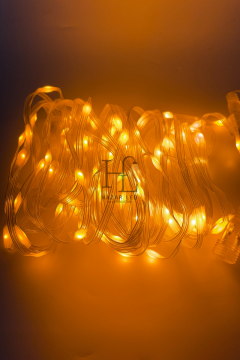 10 Metre Sarı (Amber) Peri Led Işık IP64 Dış Mekan Jack Eklemeli Dekoratif Led Işık Yılbaşı Süsü