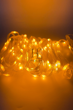 10 Metre Sarı (Amber) Peri Led Işık IP64 Dış Mekan Jack Eklemeli Dekoratif Led Işık Yılbaşı Süsü