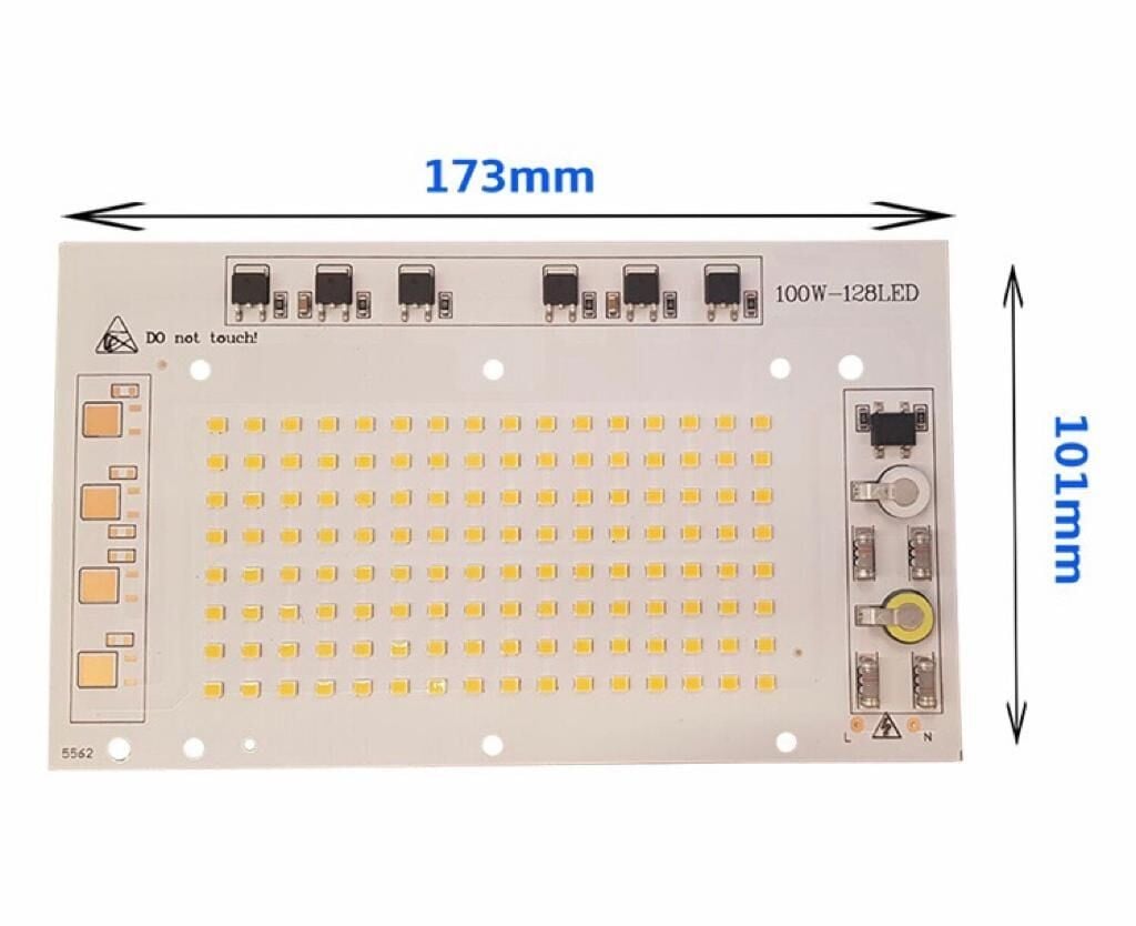 220 Volt 100 Watt SMD 2835 Ledli Hazır Projektör Ledi Beyaz Hazır Projektör PCB