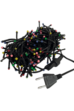 10 Metre RGB Kirpi Led Siyah Kablolu Jack Eklemeli Dekoratif Led Işık Yılbaşı Süsü